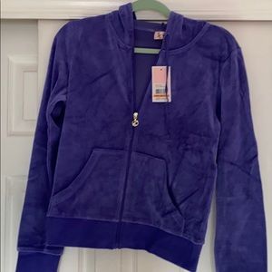 Juicy Couture purple velour sweats and zip up NWT